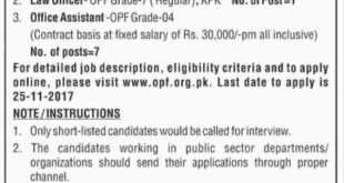 ¬Overseas Pakistani Foundation Jobs 10 November 2017 The Dawn Newspapers (Total Jobs 09) Punjab, Khyber Pakhtunkhwa