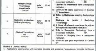 Peshawar, Medical & Teaching Institution Hayatabad Medical Complex Peshawar, 09 Jobs, 15 january 2018 Daily Mashriq Newspaper