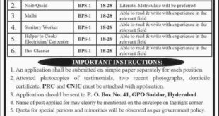 Sindh based Public Sector Organization Jobs 10th February 2018 Daily Jang Newspaper