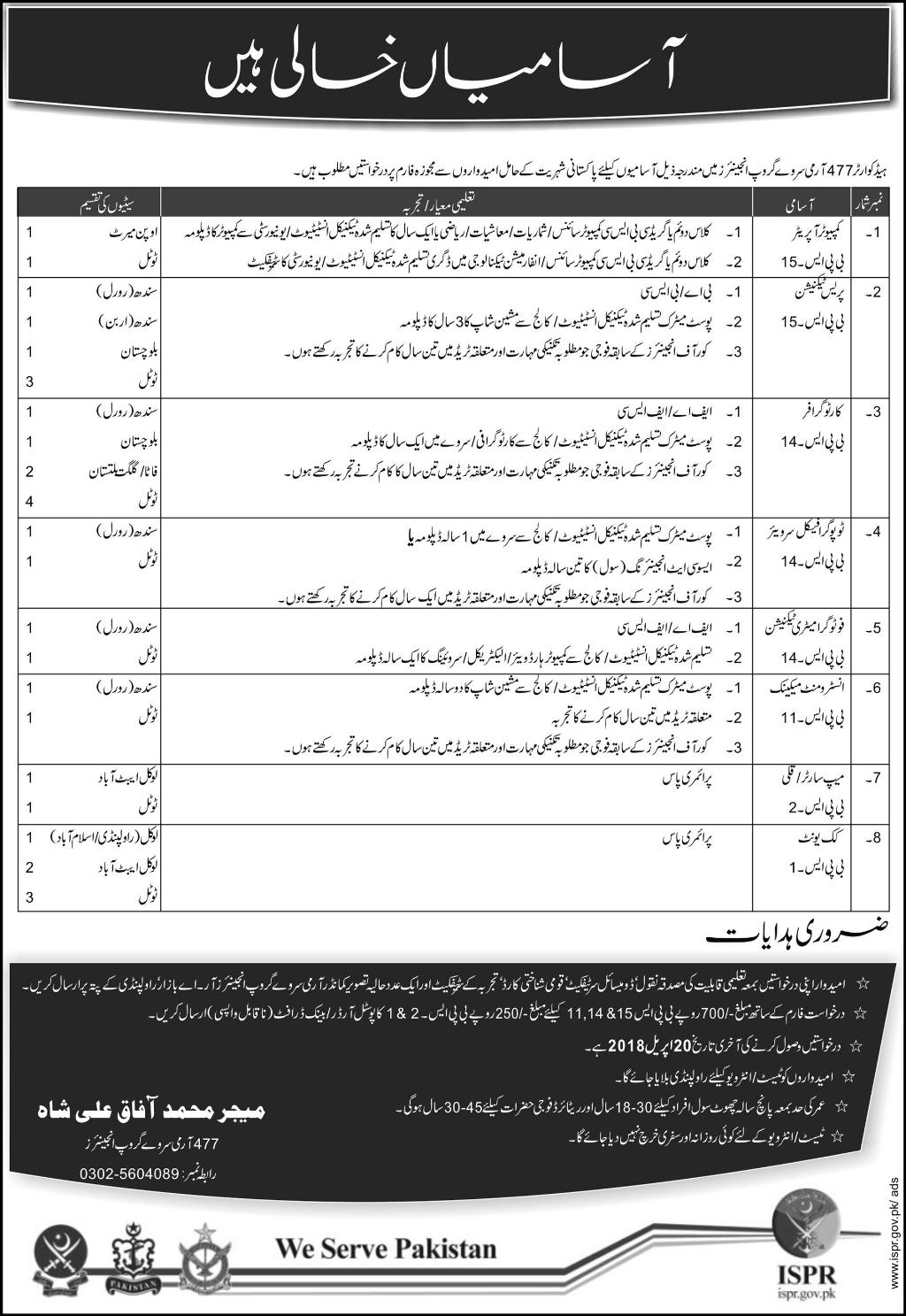 Army Survey Group Engineers 15 Jobs Daily Express Newspaper25 March 2018