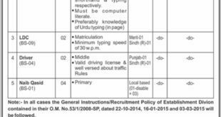 Jobs in Ministry of Federal Education 12 March 2018 Daily Jang Newspaper