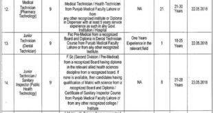 Jobs in District Health Authority Multan 08 April 2018 Daily Express Newspaper