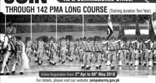 Pakistan Army New Jobs Daily Express Newspaper 01 April 2018