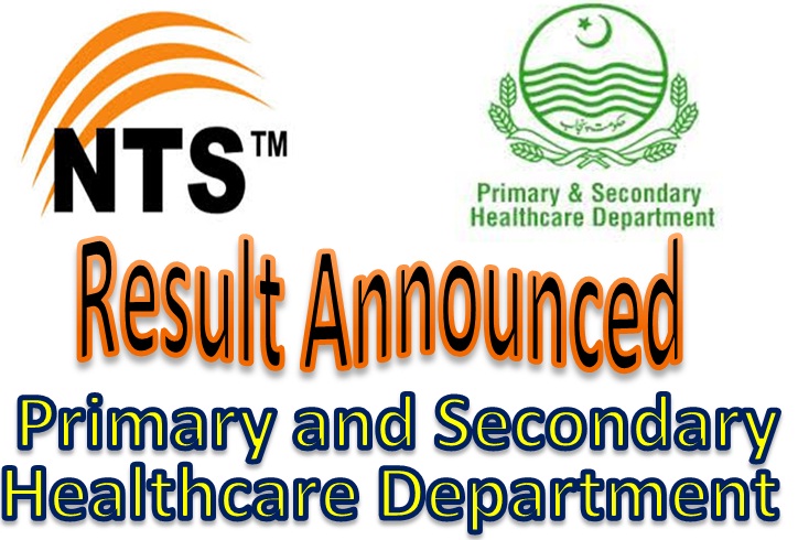 National Testing Service Primary and Secondary Healthcare Department Result 29/04/2018