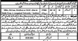 District Zakat Committee Chiniot Jobs 2021 for Audit Officer