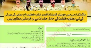 Join Pakistan Army Junior Commissioned Officer, Soldier & Naib Khateeb 2021